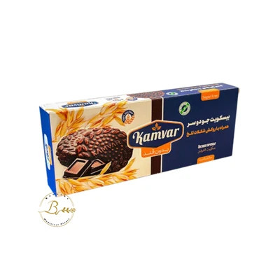 بیسکویت جودوسر با روکش شکلات تلخ کامور